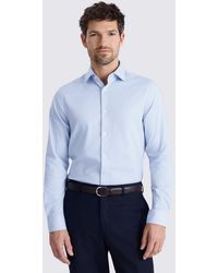 Moss - Slim Fit Sky Dobby Stretch Shirt - Lyst