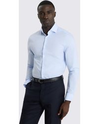 Moss - Slim Fit Sky Stripe Stretch Shirt - Lyst