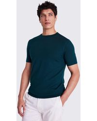 Moss - Emerald Merino Crew-Neck T-Shirt - Lyst