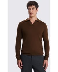 Moss - Merino Skipper Polo Shirt - Lyst
