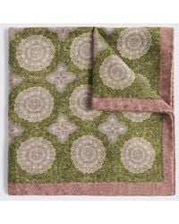 Tessitura bottinelli - Italian & Wool Double Faced Pocket Square - Lyst