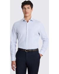 Moss - Slim Fit & Wide Stripe Cotton Shirt - Lyst