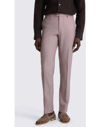 E thomas - Italian Tailored Fit Mauve Trousers - Lyst