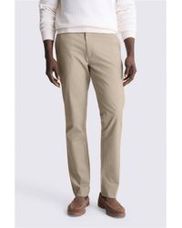 Moss - Slim Fit Stone Cotton Chino - Lyst