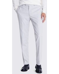 Moss - Tailored Fit Light Flannel Trousers - Lyst