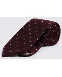 Moss - Burgundy Silk Spot Tie - Lyst