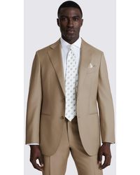 Barberis - Italian Tailored Fit Taupe Twill Suit Jacket - Lyst