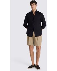 Moss - Camel Wool Pleated Shorts - Lyst
