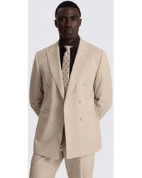 Moss - Tailored Fit Neutral Marl Performance Suit Jacket - Lyst