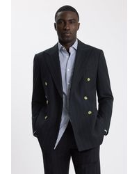 Moss - Tailored Fit Stripe Suit Suit Jacket - Lyst