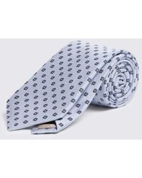Moss - Mid- Silk Ditsy Medallion Tie - Lyst