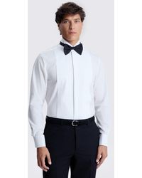 Moss - Tailored Fit Wing Collar Pleated Dress Shirt - Lyst