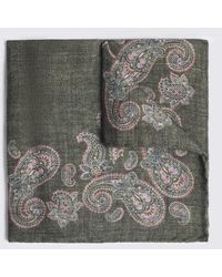 Tessitura bottinelli - Bottinelli & Paisley Wool Pocket Square - Lyst