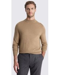 Moss - Camel Merino Mock-Neck Jumper - Lyst