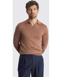 Moss - Dusty Merino Skipper Polo Shirt - Lyst