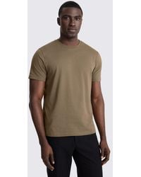 Moss - Dark Taupe Cotton Crew-Neck T-Shirt - Lyst