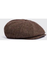 Moss - Harris Tweed Herringbone Baker Boy Cap - Lyst