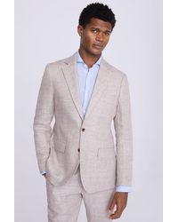 Moss - Regular Fit Oatmeal Linen Suit Jacket - Lyst