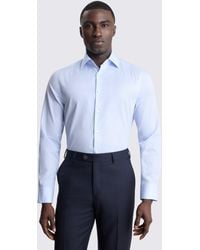 Moss - Premium Tailored Fit Sky Stripe Shirt - Lyst