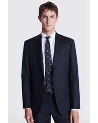 Moss - Regular Fit Charcoal Twill Suit Jacket - Lyst