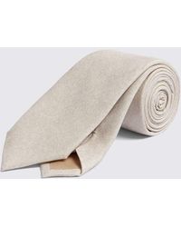 Tessitura bottinelli - Italian Neutral Silk Semi-Plain Tie - Lyst