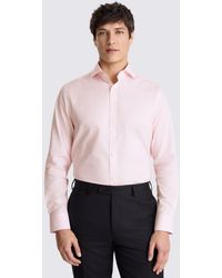 Moss - Tailored Fit Dobby Stretch Shirt - Lyst