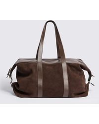 Moss - Suede Weekender Bag - Lyst