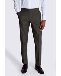 Moss - Regular Fit Charcoal Stretch Trousers - Lyst