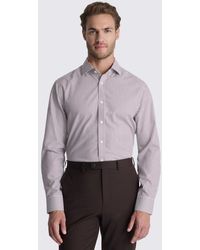 Moss - Tailored Fit Stripe Non Iron Shirt - Lyst