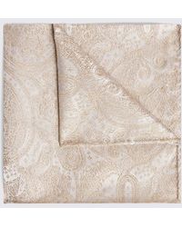 Moss - Champagne Wedding Paisley Pocket Square - Lyst