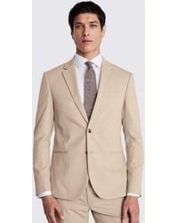 Moss - Slim Fit Taupe Suit Jacket - Lyst
