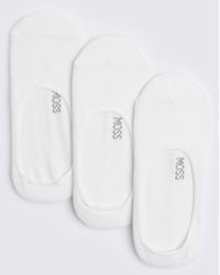 Moss - 3-Pack Cotton-Blend Heel Socks - Lyst