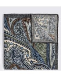 Tessitura bottinelli - Bottinelli & Wool Multi Paisley Pocket Square - Lyst