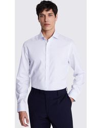 Moss - Tailored Fit Light Grid Check Non-Iron Shirt - Lyst