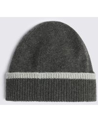 Moss - Charcoal Pure Cashmere Beanie - Lyst