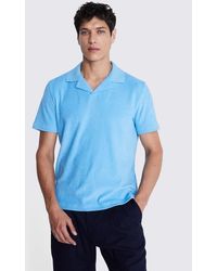 Moss - Terry Towelling Skipper Polo - Lyst