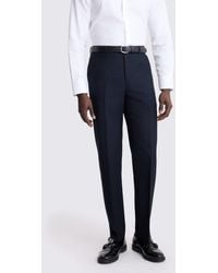 Moss - Regular Fit Charcoal Twill Trousers - Lyst