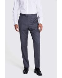 Barberis - Italian Tailored Fit Stripe Unhemmed Trousers - Lyst