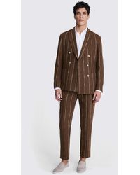 Moss - Italian Tailored Fit Copper Stripe Suit Jacket - Lyst