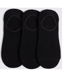 Moss - 3-Pack Bamboo Trainer Socks - Lyst
