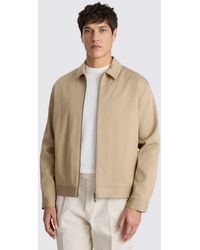 Moss - Camel Cotton Harrington Jacket - Lyst