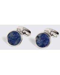 Moss - Aventurine Stone Round Cufflinks - Lyst