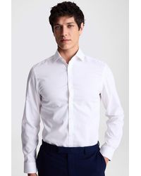 Moss - Slim Fit Pinpoint Oxford Contrast Shirt - Lyst