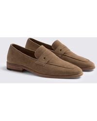 Moss - Nude Suede Relaxed Loafers - Lyst