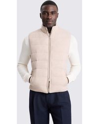 Moss - Oatmeal Wool-Blend Gilet - Lyst