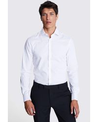 Moss - Slim Fit Dobby Stretch Shirt - Lyst