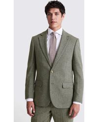 Moss - Regular Fit Sage Herringbone Suit Jacket - Lyst