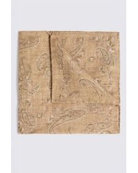 Tessitura bottinelli - Bottinelli Oatmeal & Wool Paisley Pocket Square - Lyst