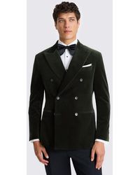 Moss - Tailored Fit Dark Velvet Jacket - Lyst