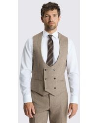 Moss - Slim Fit Twill Tweed Waistcoat - Lyst